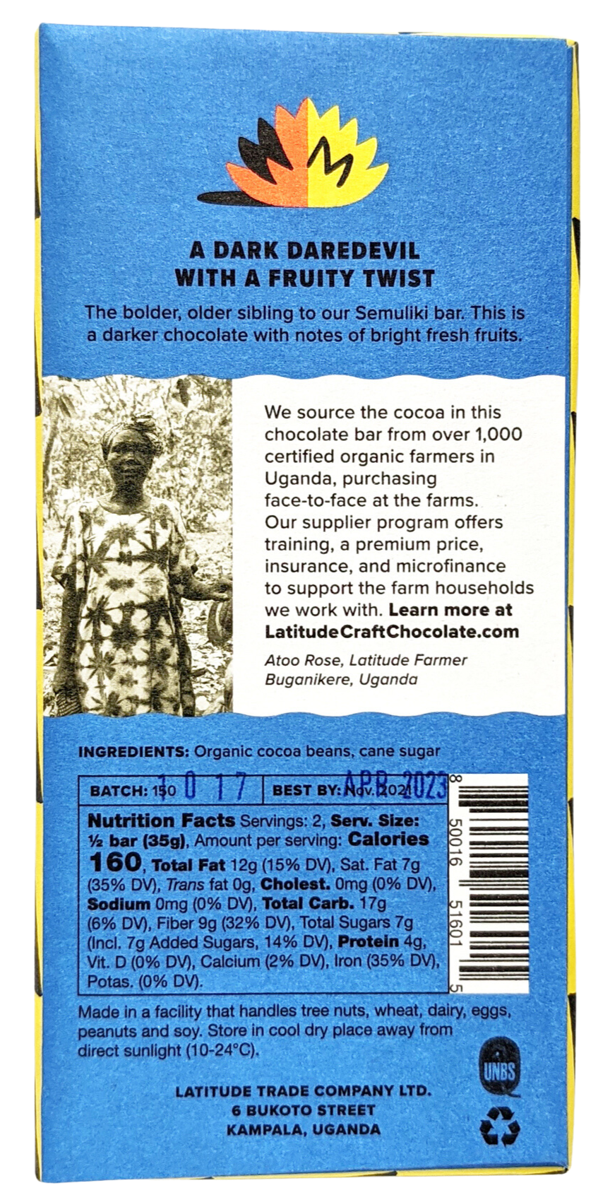 Latitude Rwenzori 80% Chocolate Bar